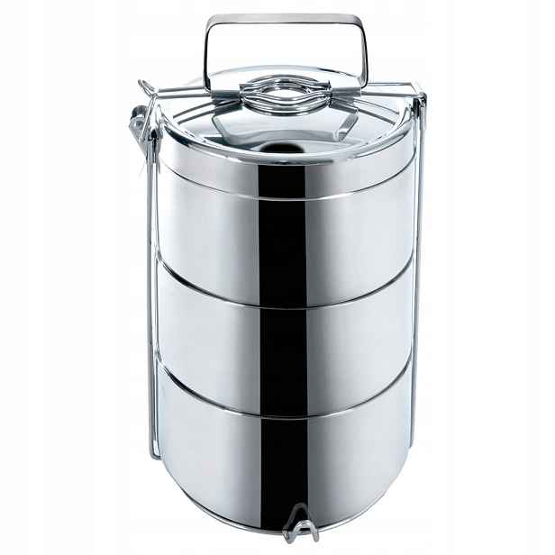 Termosová Jídelní Miska Z Oceli S 3 Úrovněmi, Termoska Na Jídlo, 3 X 0.9 L