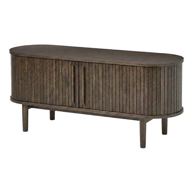 TV stolek v dekoru dubu v tmavě přírodní barvě 140x56x40 cm Meta – Unique Furniture