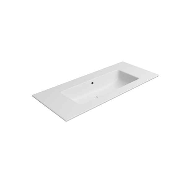 GSI PURA keramické umyvadlo Slim 102x46cm, bez otvoru, bílá mat