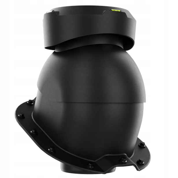 Krbový kanalizační ventilátor fi110 pro plech Budmat Taira Černý 9005