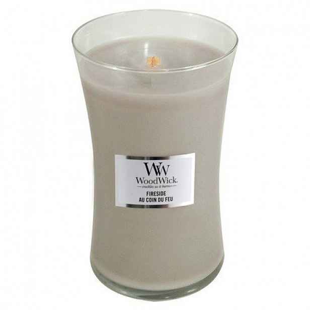 WoodWick velká vonná svíčka Fireside s dřevěným knotem 610 g