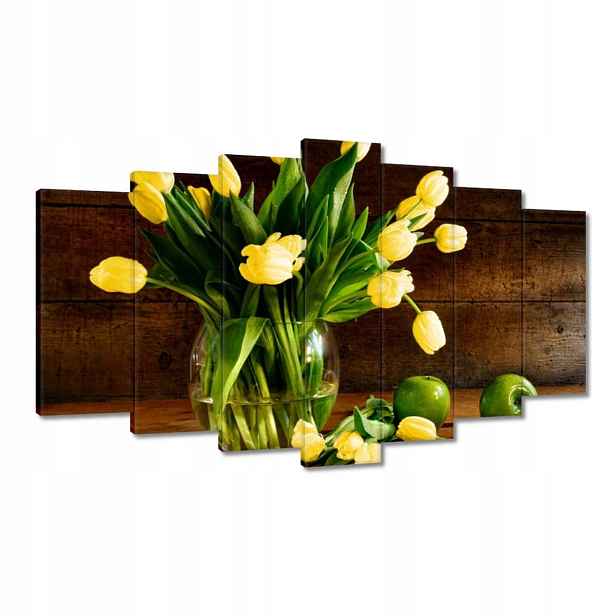 Obrazy 140x80 Žluté tulipány