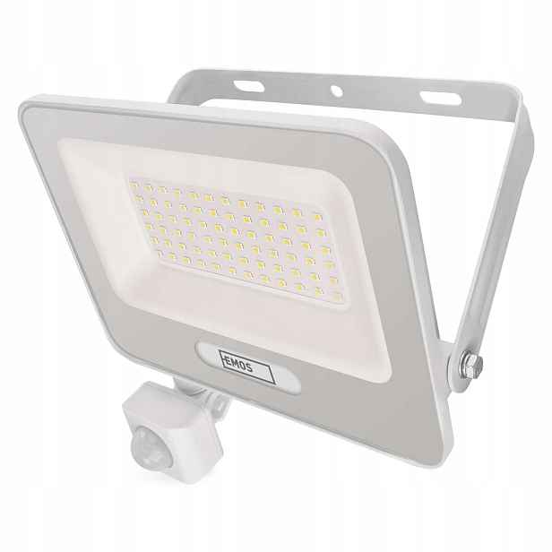 Emos Glaro Led reflektor 50W s Pir čidlem, IP54, 5000 lm, bílý