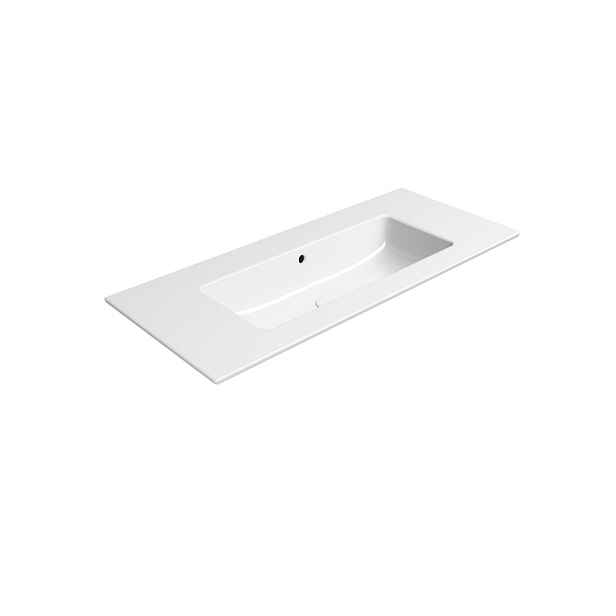 GSI PURA keramické umyvadlo Slim 102x46cm, bez otvoru, bílá ExtraGlaze