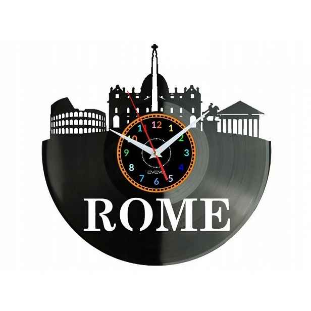 Rome Dárek Originální dekorace do domu Hodiny z vinylové desky