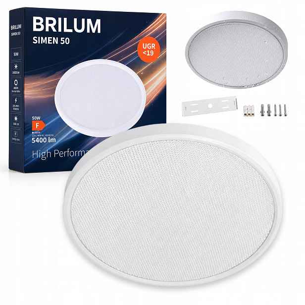 Stropní Led panel Nástěnný Vodotěsný 50W 5400lm SIMEN50 Bílý Neutrální
