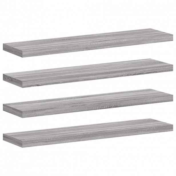 vidaXL Nástěnné police 4 ks šedé sonoma 40x10x1,5 cm kompozitní dřevo