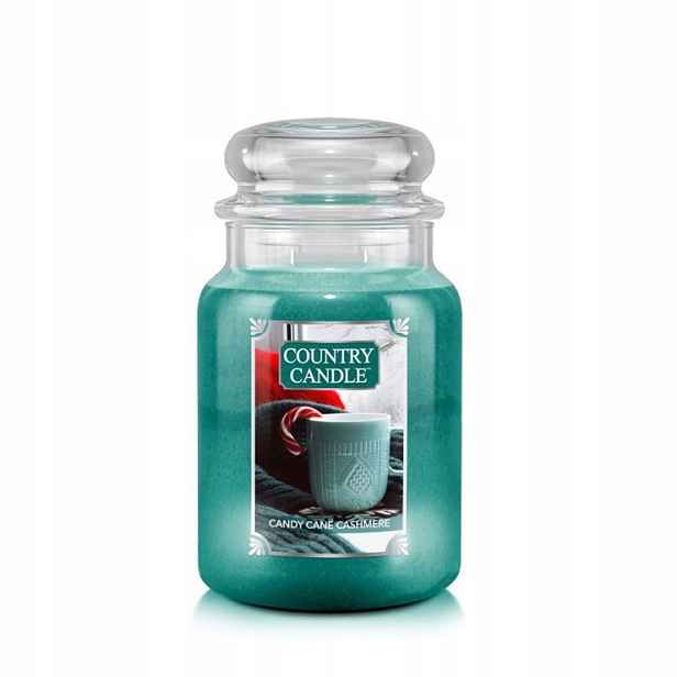 Candy Cane Cashmere Country Candle velká vonná svíčka s 2 knoty