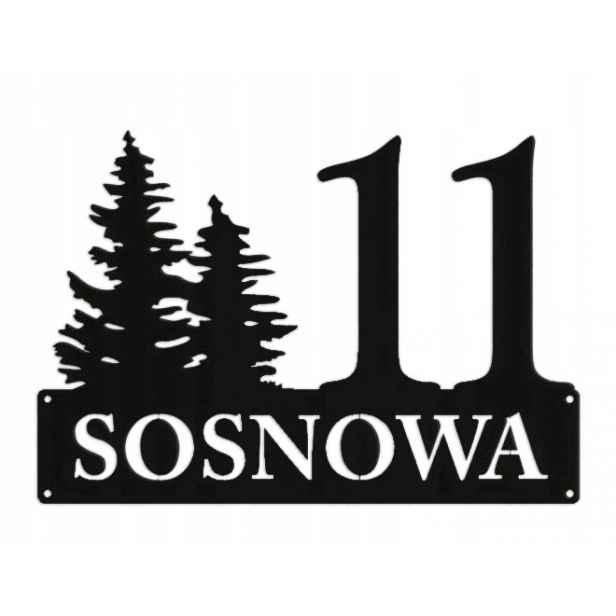 Číslo Na Dům 48 cm Tabule Adresa Ocel 2 mm Grafika 38