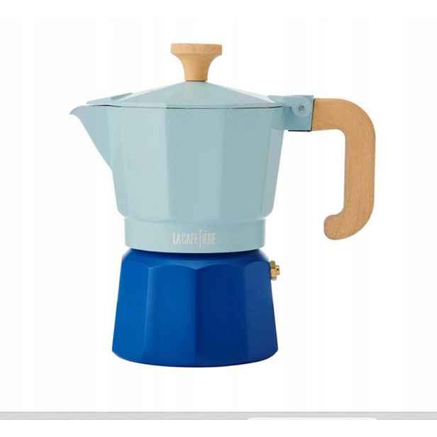 Moka konvička pro 3 šálky, modrá