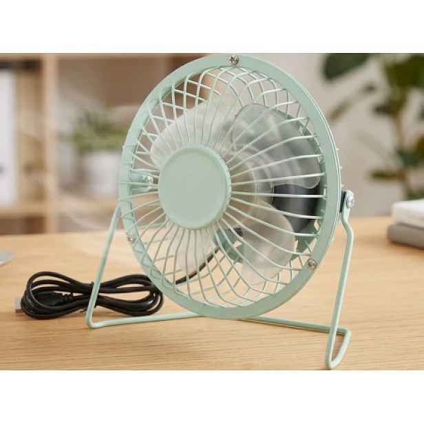 Ventilátor USB 15 cm, kov (mix barev)