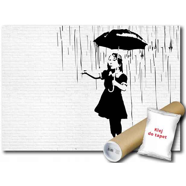 Vinylová fototapeta Banksy Street Art Graffiti Mural Dívka 152x104
