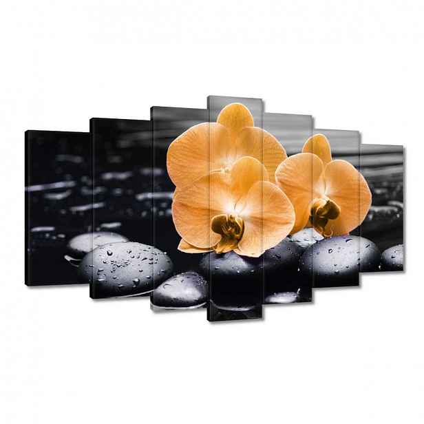 Obrazy 140x80 Oranžové orchideje