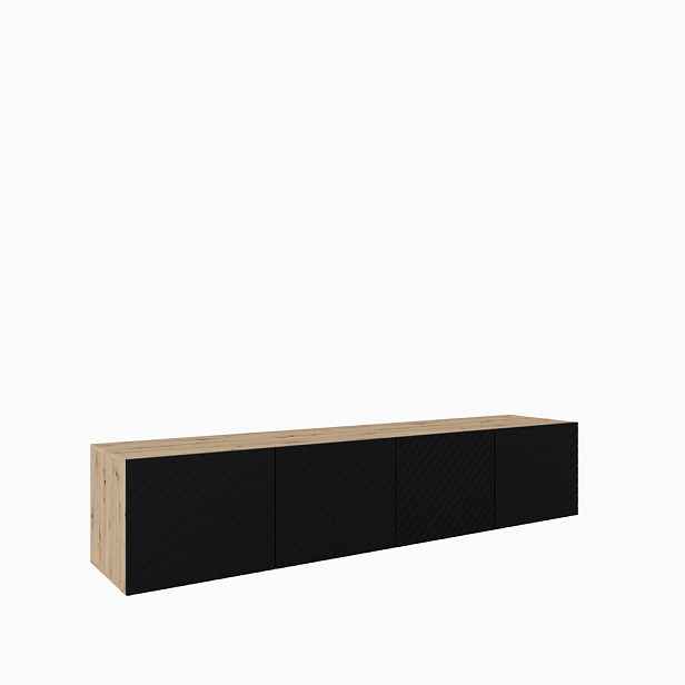 MASSENO ZÁVĚSNÝ TV STOLEK CAVA, 200/41/40 cm, dub Artisan