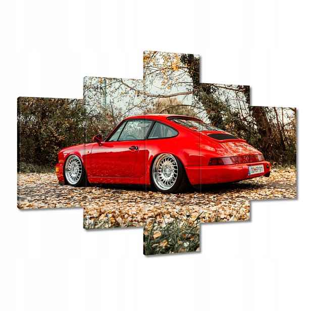 Obrazy 100x70 Červené Porsche Auto