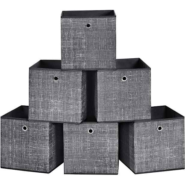 SONGMICS Úložné boxy Fora šedé - 6 kusů
