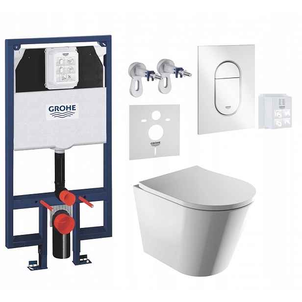 7v1 Wc Set, Stelaz Grohe Slim Wc Mísa Rim Silent Omnires Tlačítko