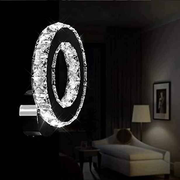 Led Nástěnné Svítidlo Křišťálové Chromované Moderní Do Obývacího Pokoje 6500K 16W