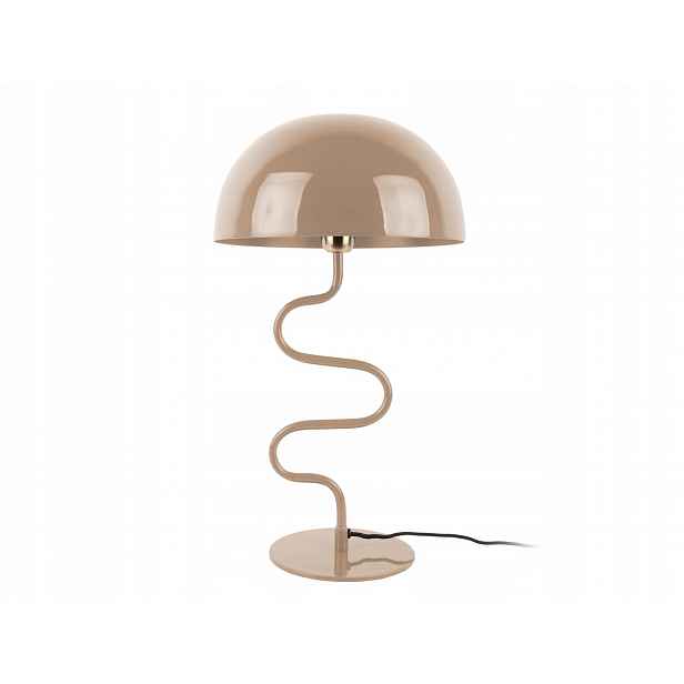 Stolní lampa ve tvaru hřibu Twist, kovová, výška 54 cm, béžová