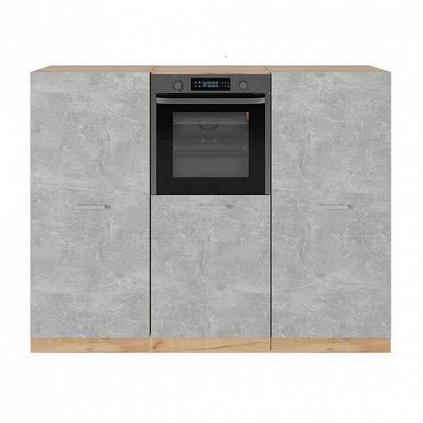 Vicco KUCHYŇSKÝ BLOK R-Line Beton/zlatý dub 180 cm bez pracovní desky