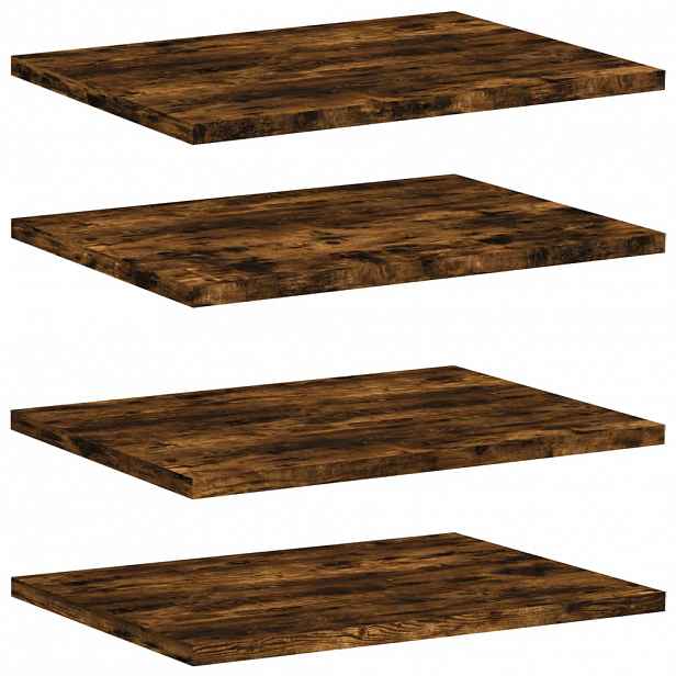 vidaXL Nástěnné police 4 ks kouřový dub 40x30x1,5 cm kompozitní dřevo