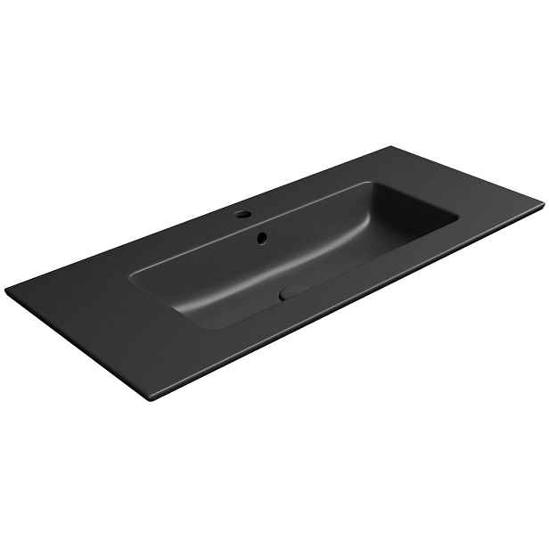 GSI PURA keramické umyvadlo Slim 102x46cm, černá mat