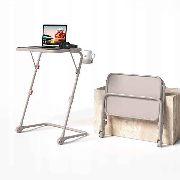 Meuble Cosy stolek pod notebook skládací, nastavitelný, 54 x 38 cm, béžový