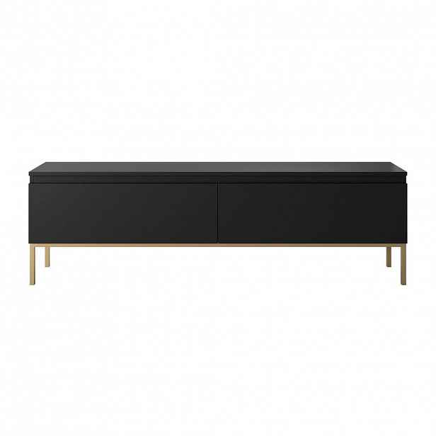 Selsey TV stolek Bemmi černý na kovovém podstavci 150/46/32 cm