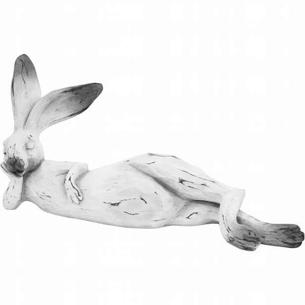 Velká velikonoční dekorativní figurka Ležící Králík Zajíc 20 x 46 x 14,5 cm