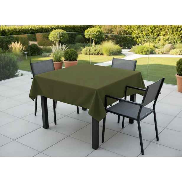 Venkovní čtvercový ubrus TERRA color 18 tmavě zelená, různé rozměry Mybesthome Rozměr: 150x150 cm