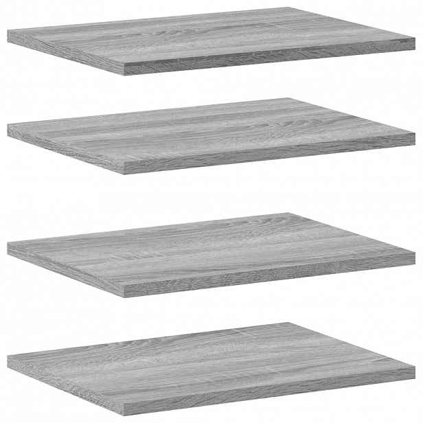 vidaXL Nástěnné police 4 ks šedé sonoma 40x30x1,5 cm kompozitní dřevo