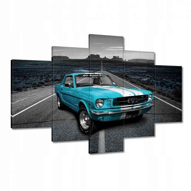 Obrazy 120x80 Modrý Ford Mustang