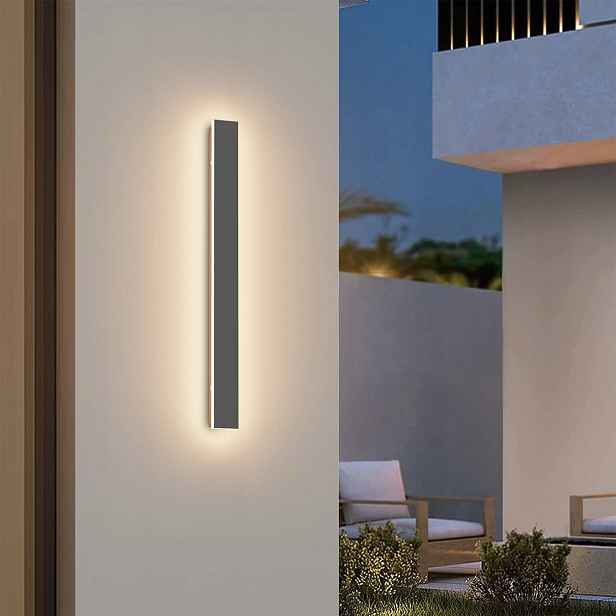 Nástěnná Led lampa Aoeh 60 cm 20 W IP65 černá venkovní nástěnná lampa