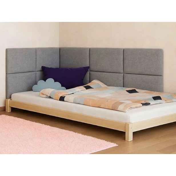 Obdélníkové čalouněné panely na zeď BOUCLÉ Zvolte barvu: Starorůžová, Zvolte rozměr: 30x40 cm, Uchycení na zeď: Se samolepícím suchým zipem