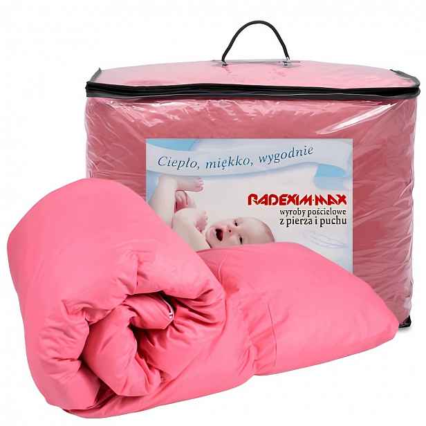 Přikrývka 160x200 Půlpuch Růžová Celoroční 2500g Univerzální Polský Výrobce