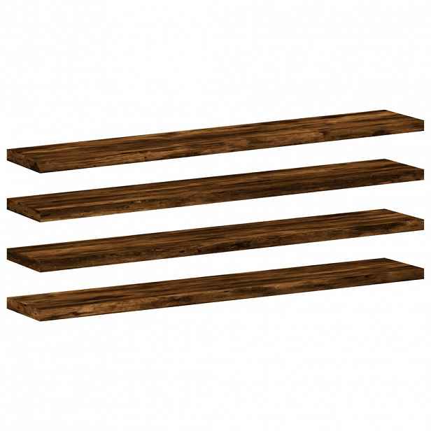 vidaXL Nástěnné police 4 ks kouřový dub 60x10x1,5 cm kompozitní dřevo