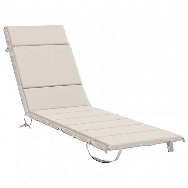 vidaXL Polštář na lehátko GEMERT 100% polyester Bílá 200 x 60 x 3 cm
