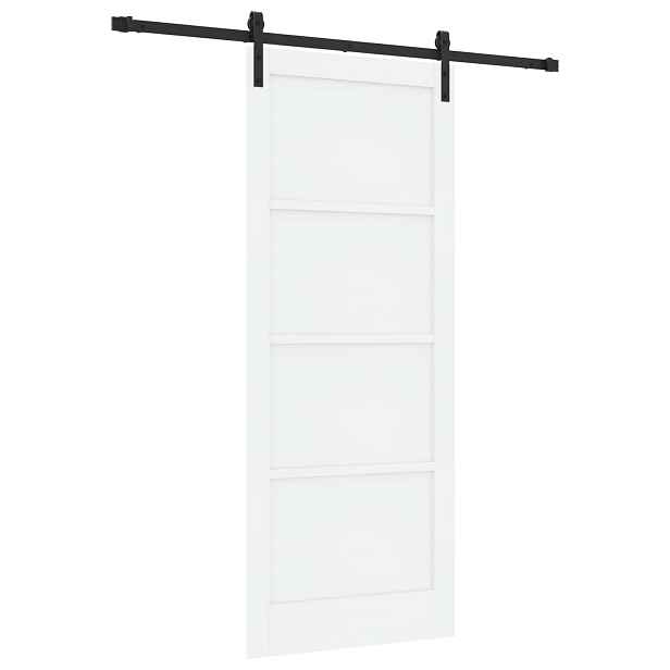 vidaXL Posuvné dveře 86 x 211 cm Masivní borovicové dřevo Bílá a černá