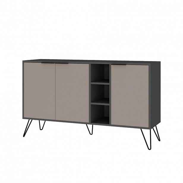 Calicosy PŘÍBORNÍK se 3 výklenky a 3 dvířky, délka 142 cm - Clara