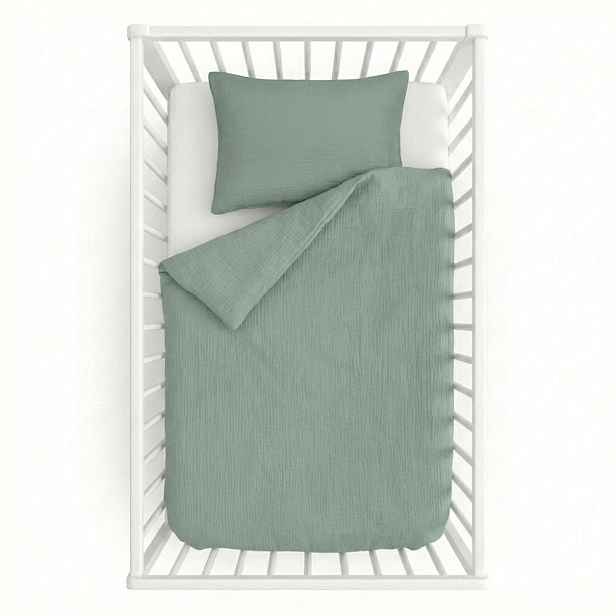 TOP Dětské mušelínové 90x135+45x60 Světle zelené