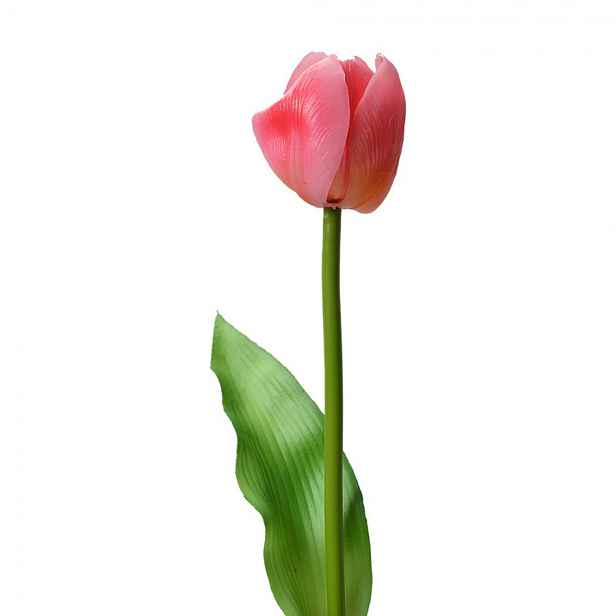 Umělá květina růžový tulipán Tulip Pink - 4*4*32 cm Clayre & Eef