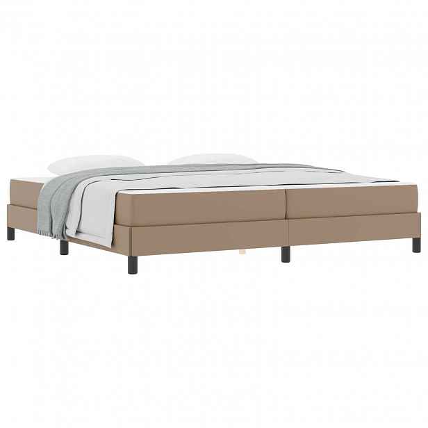 vidaXL Rám postele s matrací Cappuccino 200 x 200 cm textil