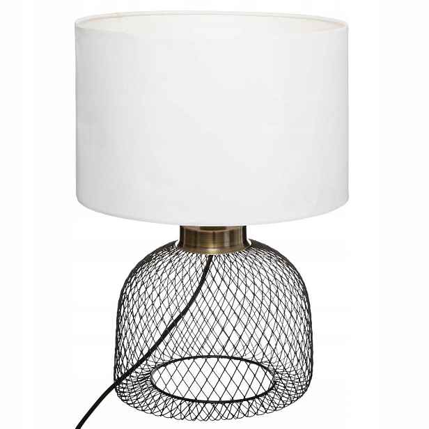 Drátěná Stolní Lampa s bílým stínidlem Emie 27x38
