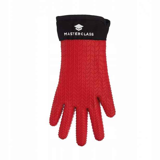 MasterClass Mcsilglovefing kuchyňská rukavice silikon fleece červená 30 cm