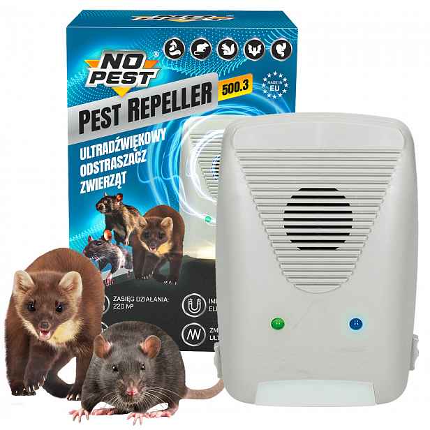 Odpuzovač Kun Potkanů Myší Hlodavců Lišek No Pest 500.3 Až 220 m2