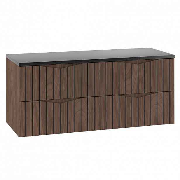 Petits-meubles SKŘÍŇKA POD UMYVADLO 120.6cm Siena Dřevo a černá