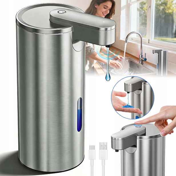Automatický Bezdotykový Dávkovač Gelového Mýdla A Šamponu Dispenser 340 ML