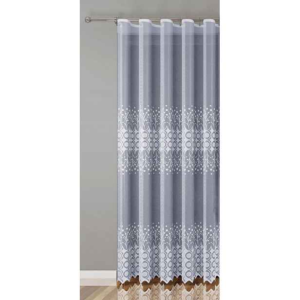 Mg Záclona žakár 619/122 Bílá 250x250 cm Hotová S Páskou M