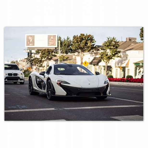 Plakáty 200x135 Bílé sportovní auto