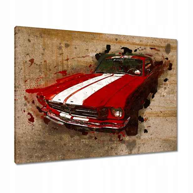 Obrazy 80x60 Červený Ford Mustang Usa